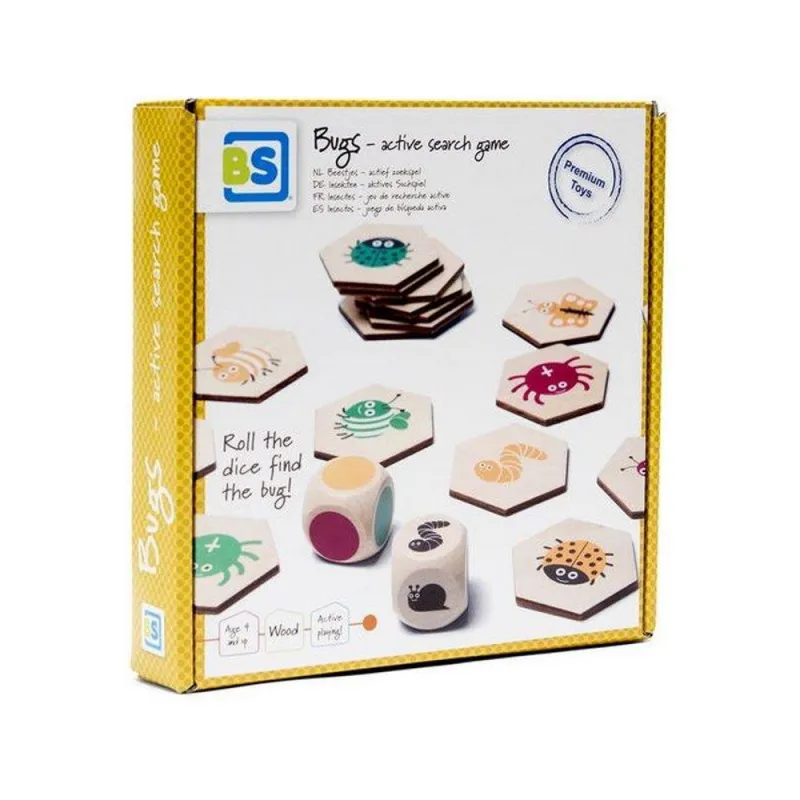 BS Toys žaidimas Vabaliukai - Lavinamieji mediniai žaislai vaikams nuo 4 metų