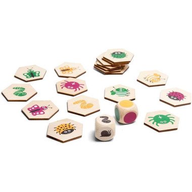 BS Toys žaidimas Vabaliukai - Lavinamieji mediniai žaislai vaikams nuo 4 metų