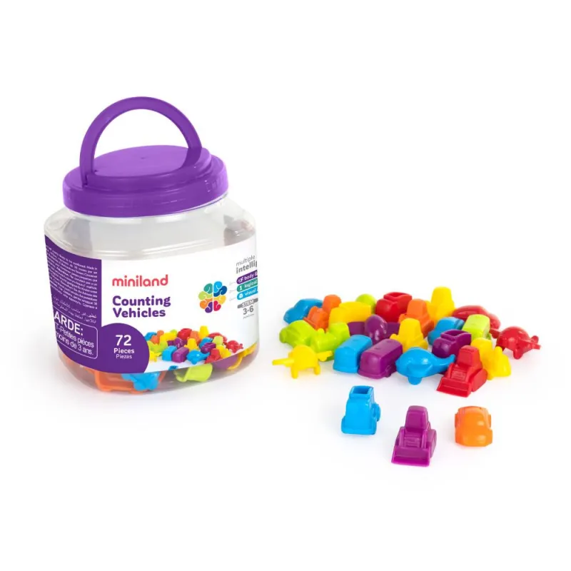 Miniland modeliukai skaičiavimui (72 el.) - Lavinamieji žaislai vaikams nuo 3 metų