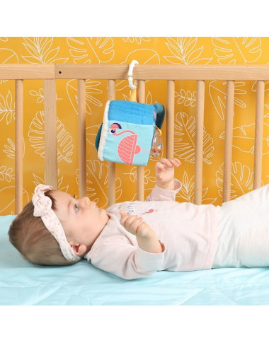 Ludi medžiaginis lavinamasis kubas kūdikiams - Lavinamieji žaislai kūdikiams