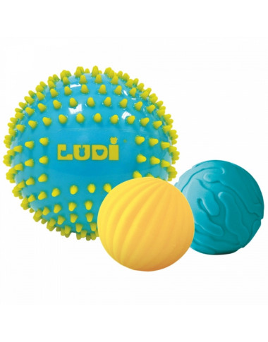 Ludi sensoriniai kamuoliukai (3 vnt.) - Sensoriniai kamuoliai vaikams