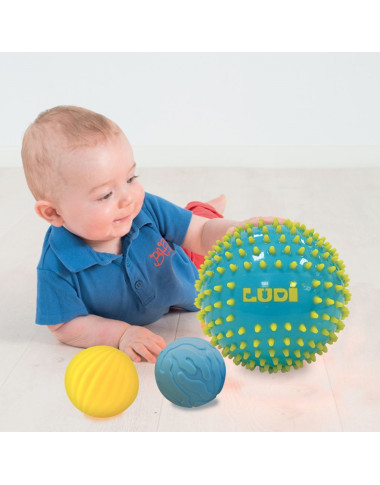 Ludi sensoriniai kamuoliukai (3 vnt.) - Sensoriniai kamuoliai vaikams