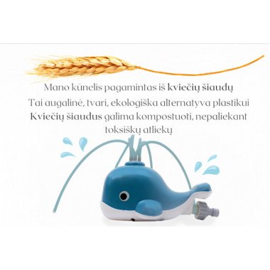 BS Toys vandens purkštuvas Banginis - Vandens žaidimai lauke vaikams nuo 3 metų