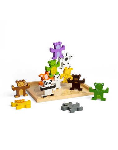Bigjigs balansinis žaidimas Gyvūnai - Mediniai lavinamieji žaislai vaikams nuo 1 metų