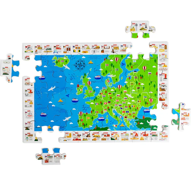 Bigjigs medinė dėlionė Europa - Medinės dėlionės vaikams nuo 3 metų