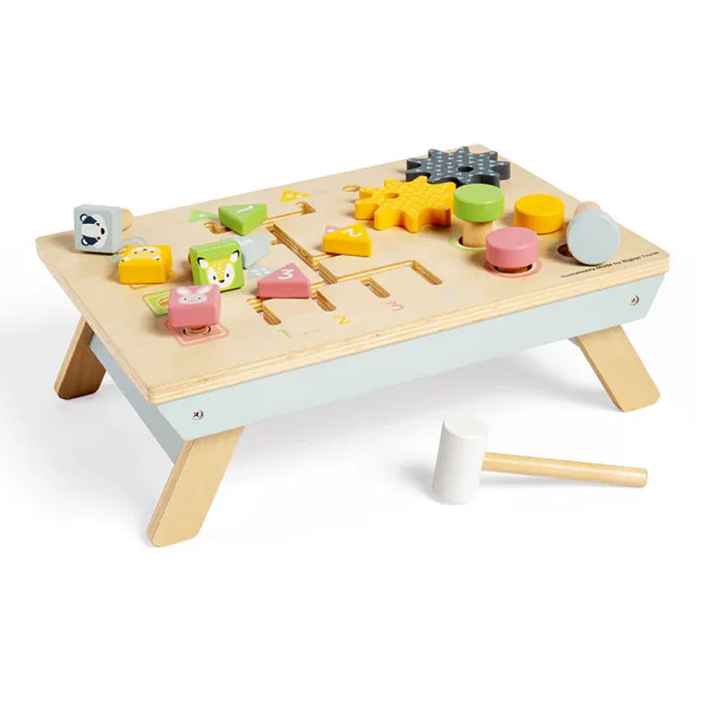 Bigjigs medinis veiklos staliukas - Mediniai stumdukai vaikams Bigjigs medinis veiklos staliukas - Mediniai stumdukai vaikams