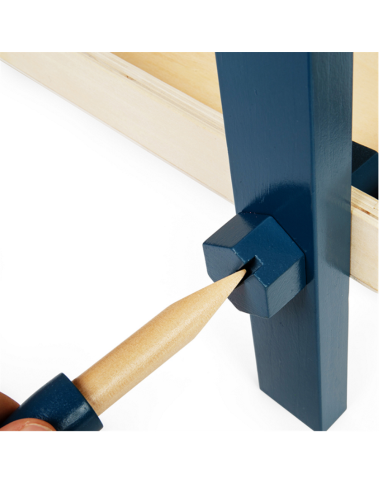 Bigjigs medinis vaikiškas meistro stalas (22 el.) - Mediniai žaislai vaikams