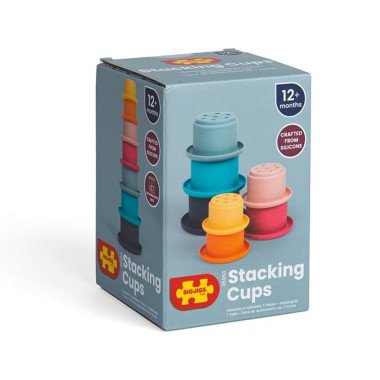 Bigjigs silikoninis indelių bokštas - Lavinamieji žaislai vaikams nuo 1 metų