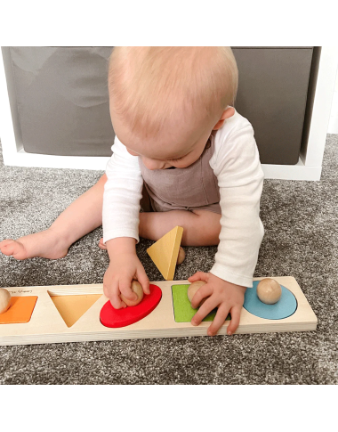 Bigjigs medinė formų dėlionė (6 el.) - Lavinamosios medinės dėlionės vaikams