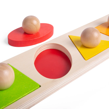 Bigjigs medinė formų dėlionė (6 el.) - Lavinamosios medinės dėlionės vaikams