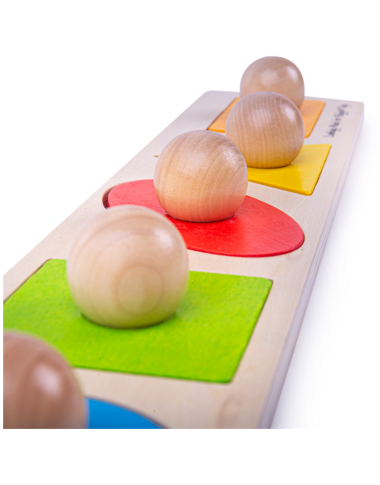 Bigjigs medinė formų dėlionė (6 el.) - Lavinamosios medinės dėlionės vaikams