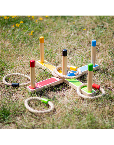 Bigjigs mėtimo žaidimas Žiedai - Lauko žaislai vaikams nuo 3 metų