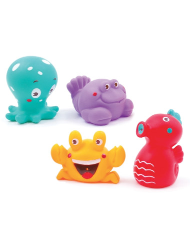 Ludi vonios žaislai Jūros gyvūnai (4 vnt.) - Vonios žaislai vaikams