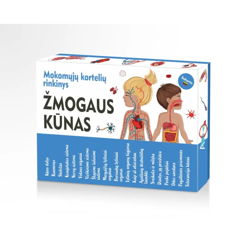 Mokomosios kortelės vaikams Žmogaus kūnas - Knygos vaikams