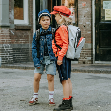 Pick & Pack vaikiška kuprinė Ryklys, M (pilka) - Kuprinės pradinukams