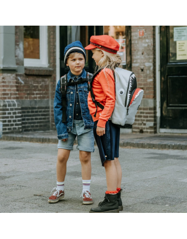 Pick & Pack vaikiška kuprinė Ryklys, M (pilka) - Kuprinės pradinukams