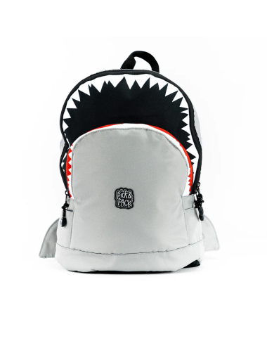 Pick & Pack vaikiška kuprinė Ryklys, M (pilka) - Kuprinės pradinukams