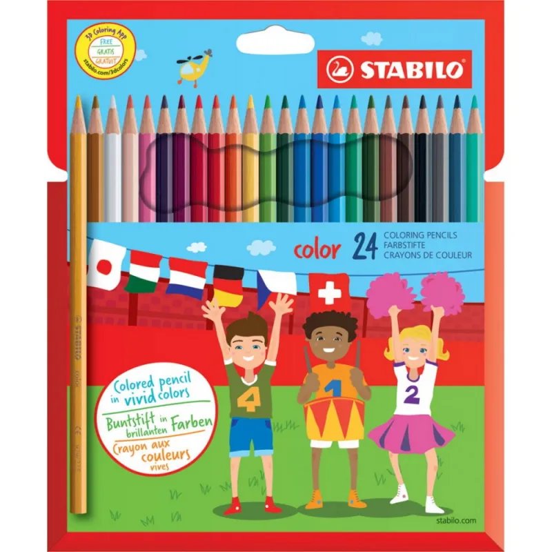 Stabilo spalvoti pieštukai - Kanceliarinės prekės vaikams