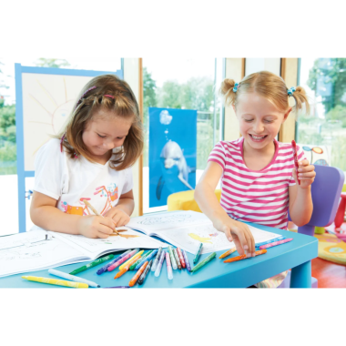 Stabilo nedžiūstantys flomasteriai Power, 18 sp. - Nedžiūstantys nuplaunami flomasteriai vaikams