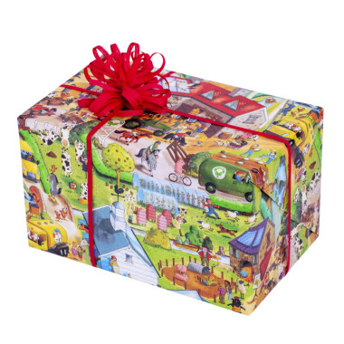 Dovanų pakavimo popierius vaikams Ūkis - Dovanų pakavimo popierius vaikams