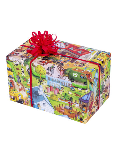 Dovanų pakavimo popierius vaikams Ūkis - Dovanų pakavimo popierius vaikams