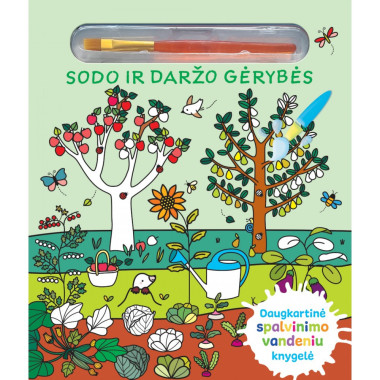 Vandeniu spalvinama knyga Sodo ir daržo gėrybės - Knygos vaikams