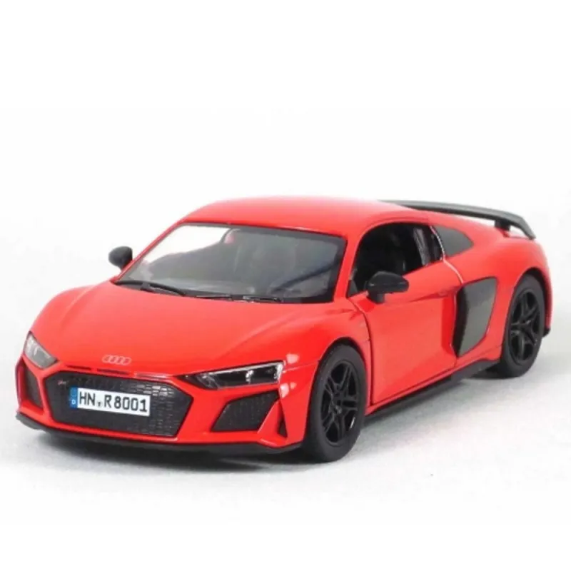 Kinsmart modeliukas 2020 Audi R8 Coupé, raudonas - Mašinų modeliukai vaikams