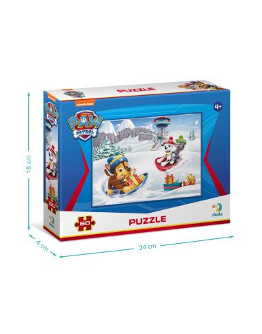Dodo dėlionė vaikams Paw Patrol Kalėdos (60 det.) - Dėlionės vaikams nuo 4 metų Dodo dėlionė vaikams Paw Patrol Kalėdos (60 det.) - Dėlionės vaikams nuo 4 metų