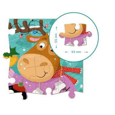 Dodo dėlionė Elnias ir pingvinas (16 det.) - Dėlionės vaikams nuo 3 metų