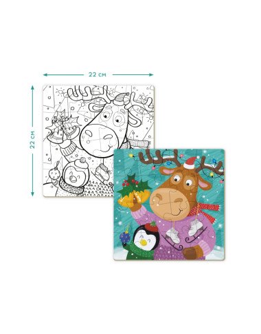 Dodo dėlionė Elnias ir pingvinas (16 det.) - Dėlionės vaikams nuo 3 metų Dodo dėlionė Elnias ir pingvinas (16 det.) - Dėlionės vaikams nuo 3 metų