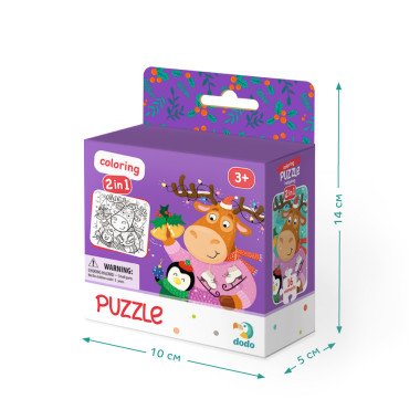 Dodo dėlionė Elnias ir pingvinas (16 det.) - Dėlionės vaikams nuo 3 metų