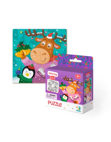 Dodo dėlionė Elnias ir pingvinas (16 det.) - Dėlionės vaikams nuo 3 metų Dodo dėlionė Elnias ir pingvinas (16 det.) - Dėlionės vaikams nuo 3 metų