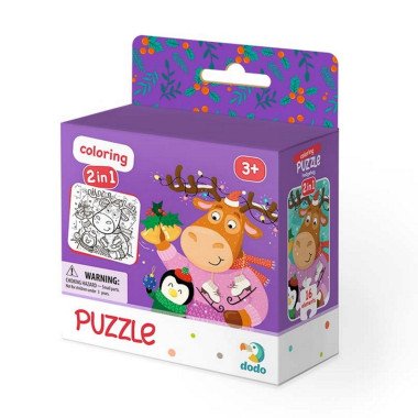 Dodo dėlionė Elnias ir pingvinas (16 det.) - Dėlionės vaikams nuo 3 metų