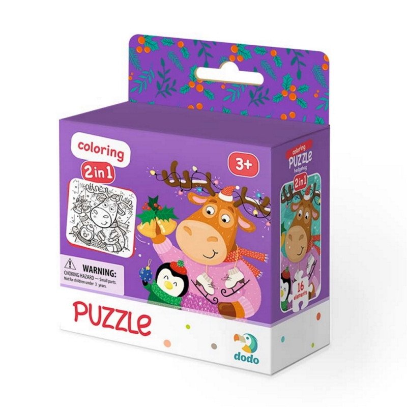 Dodo dėlionė Elnias ir pingvinas (16 det.) - Dėlionės vaikams nuo 3 metų