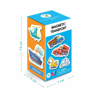 MON Magnetukų rinkinys Transportas (10 el.) - Magnetukų rinkinys vaikams nuo 3 metų