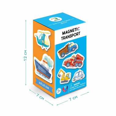 MON Magnetukų rinkinys Transportas (10 el.) - Magnetukų rinkinys vaikams nuo 3 metų