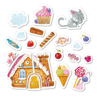 MON Magnetukų rinkinys Kačiukas smaližius (20 el.) - Magnetukų rinkinys vaikams nuo 3 metų