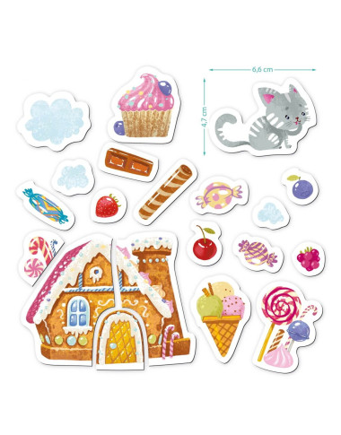 MON Magnetukų rinkinys Kačiukas smaližius (20 el.) - Magnetukų rinkinys vaikams nuo 3 metų