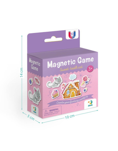 MON Magnetukų rinkinys Kačiukas smaližius (20 el.) - Magnetukų rinkinys vaikams nuo 3 metų