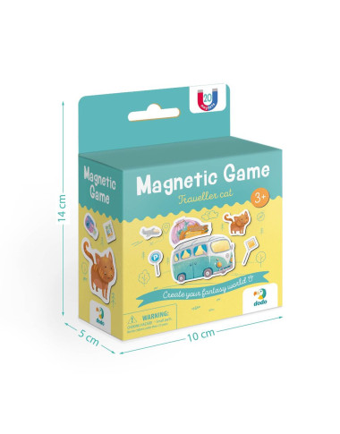 MON Magnetukų rinkinys Kačiukas keliautojas (20 el.) - Magnetukų rinkinys vaikams nuo 3 metų