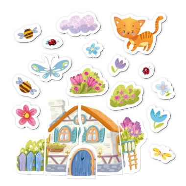 MON Magnetukų rinkinys Kačiukas svajoklis (20 el.) - Magnetukų rinkinys vaikams nuo 3 metų