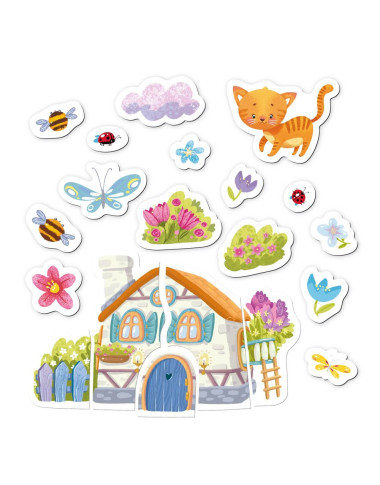 MON Magnetukų rinkinys Kačiukas svajoklis (20 el.) - Magnetukų rinkinys vaikams nuo 3 metų