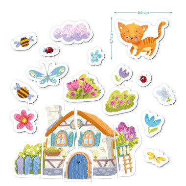 MON Magnetukų rinkinys Kačiukas svajoklis (20 el.) - Magnetukų rinkinys vaikams nuo 3 metų