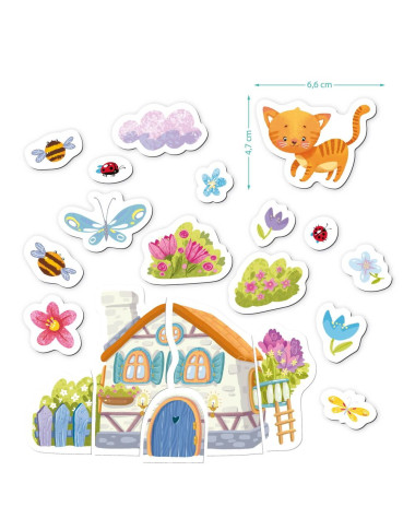 MON Magnetukų rinkinys Kačiukas svajoklis (20 el.) - Magnetukų rinkinys vaikams nuo 3 metų