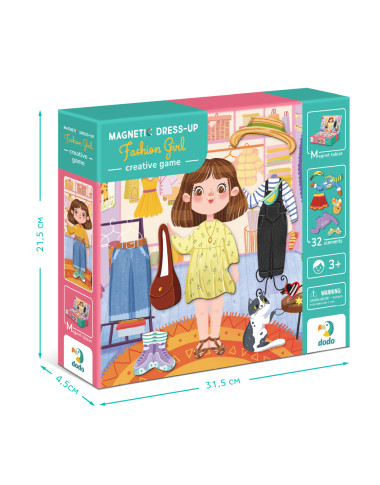 Dodo magnetukų rinkinys Madistė (32 el.) - Magnetukų rinkinys vaikams nuo 3 metų