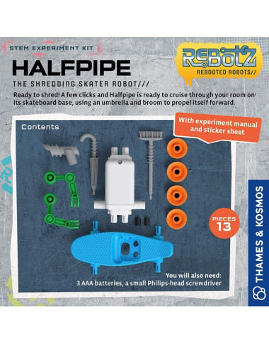 Inžinerinis konstruktorius REBOTZ Halfpipe - Moksliniai konstruktoriai vaikams