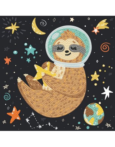Deimantinė dėlionė Sloth Universe (28x28 cm) - Deimantinės dėlionės vaikams