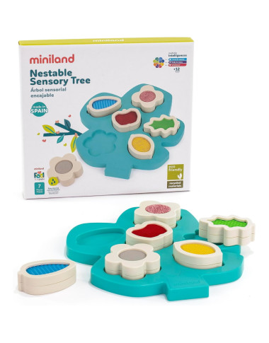 Miniland sudedamas sensorinis medis (7 el.) - Lavinamieji žaislai vaikams nuo 1 metų