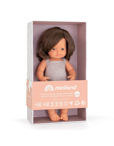 Miniland lėlė mergaitė (šatenė, 38 cm.) - Vanile kvepiančios lėlė