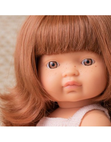 Miniland lėlė mergaitė (raudonplaukė, 38 cm.) - Vanile kvepiančios lėlė
